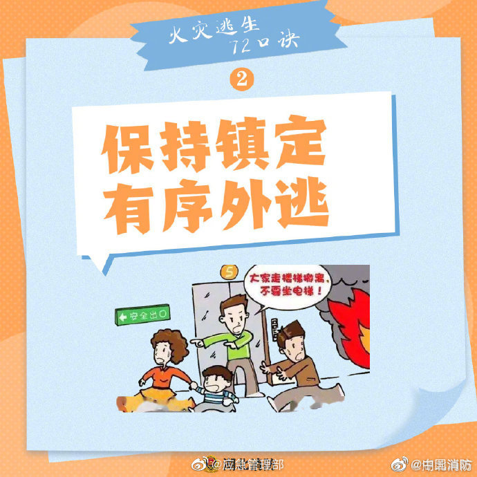 【火災(zāi)逃生怎么辦？牢記“72字”消防口訣】